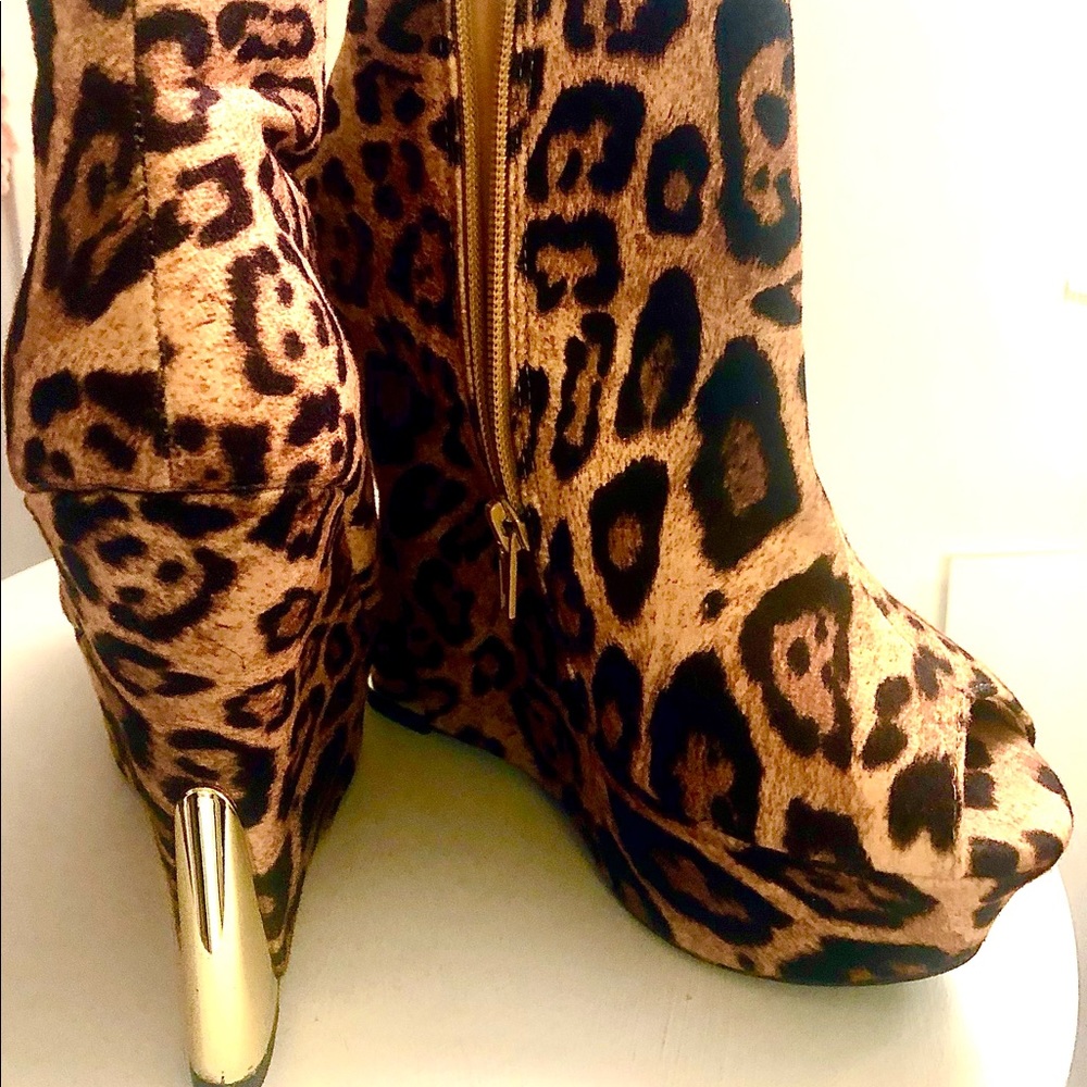 Lilian leapard high top boodies shoes
